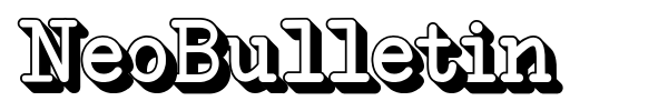 NeoBulletin font preview